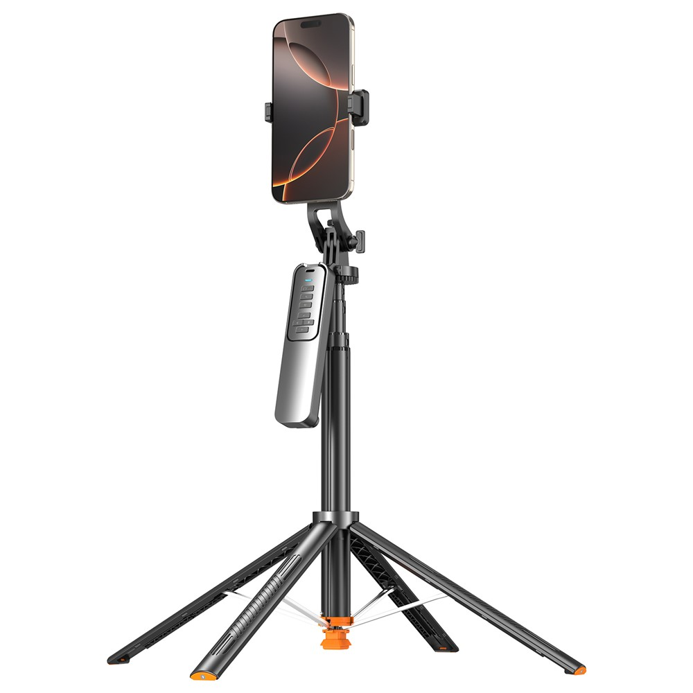 Auto Pop-Up 360° Rotating Selfie Stick Tripod — Black