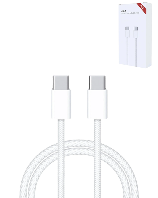 100W USB-C to USB-C Fast Charging Cable for iPhone 15, 16 & iPads Series — 6 ft