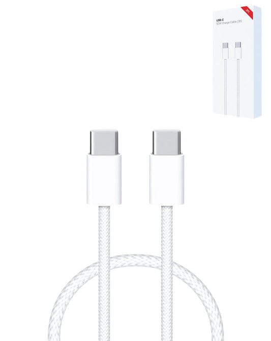 Buy 60W USB-C to USB-C Fast Charging Cable for iPhone 15, 16 & iPads — 3 ft