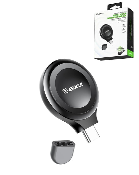 Esoulk Convenient Magnetic Wireless Charger for Smart Watch - Black