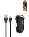 LDNIO DLC-22 2USB Car Charger with Micro USB Cable — Black, 3ft, 10W
