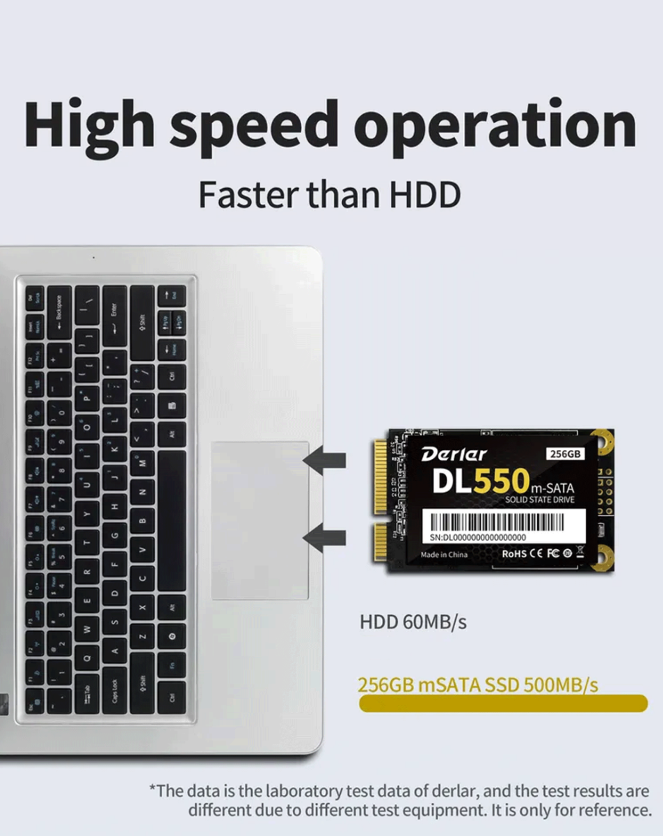Derlar DL-550 Msata 512GB Hard Disk