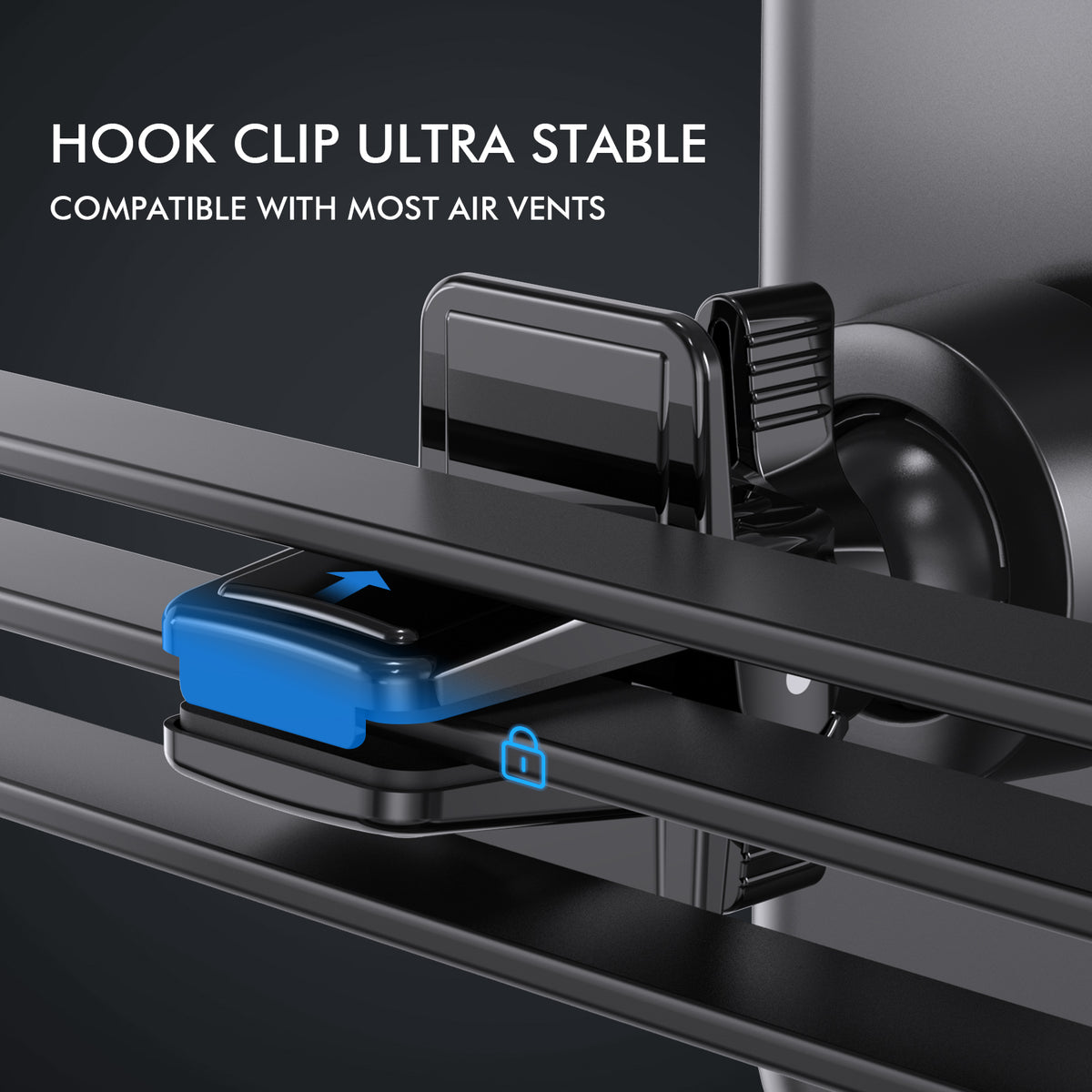 Esoulk Air Vent & Dashboard Card Phone Mount — 2-in-1, Black