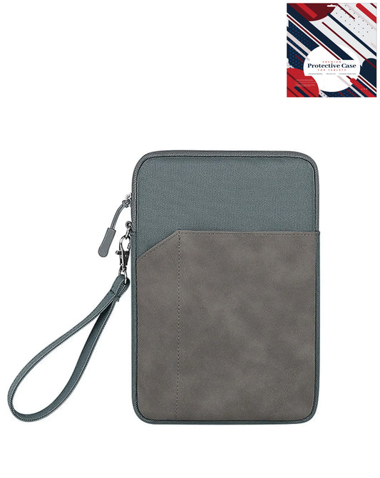 Universal 7-9 Inch Tablet Sleeve with Zipper Pocket and Wrist Strap — Dark Gray