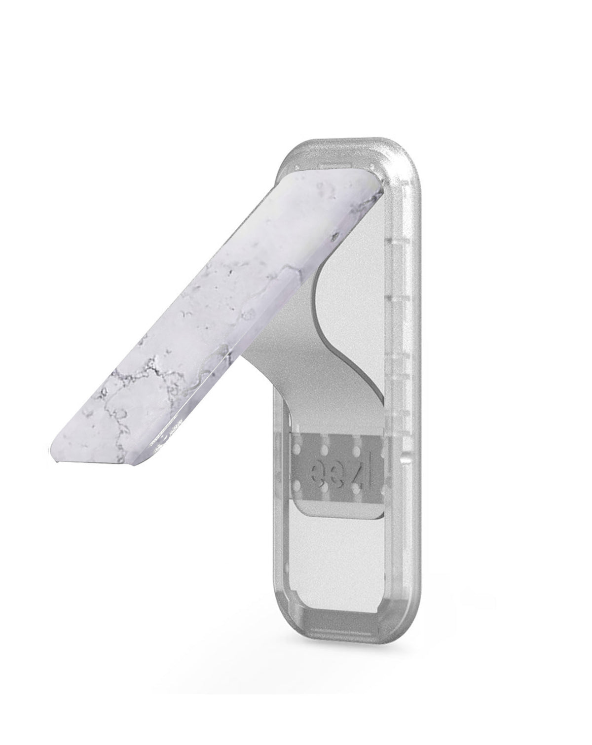 Eezl Stick Universal Kickstand for Case w/Holder Grip - White Marble