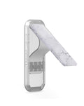 Eezl Stick Universal Kickstand for Case w/Holder Grip - White Marble