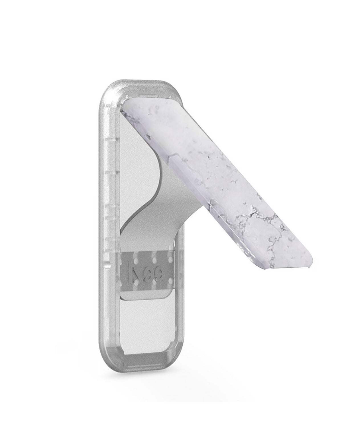 Eezl Stick Universal Kickstand for Case w/Holder Grip - White Marble