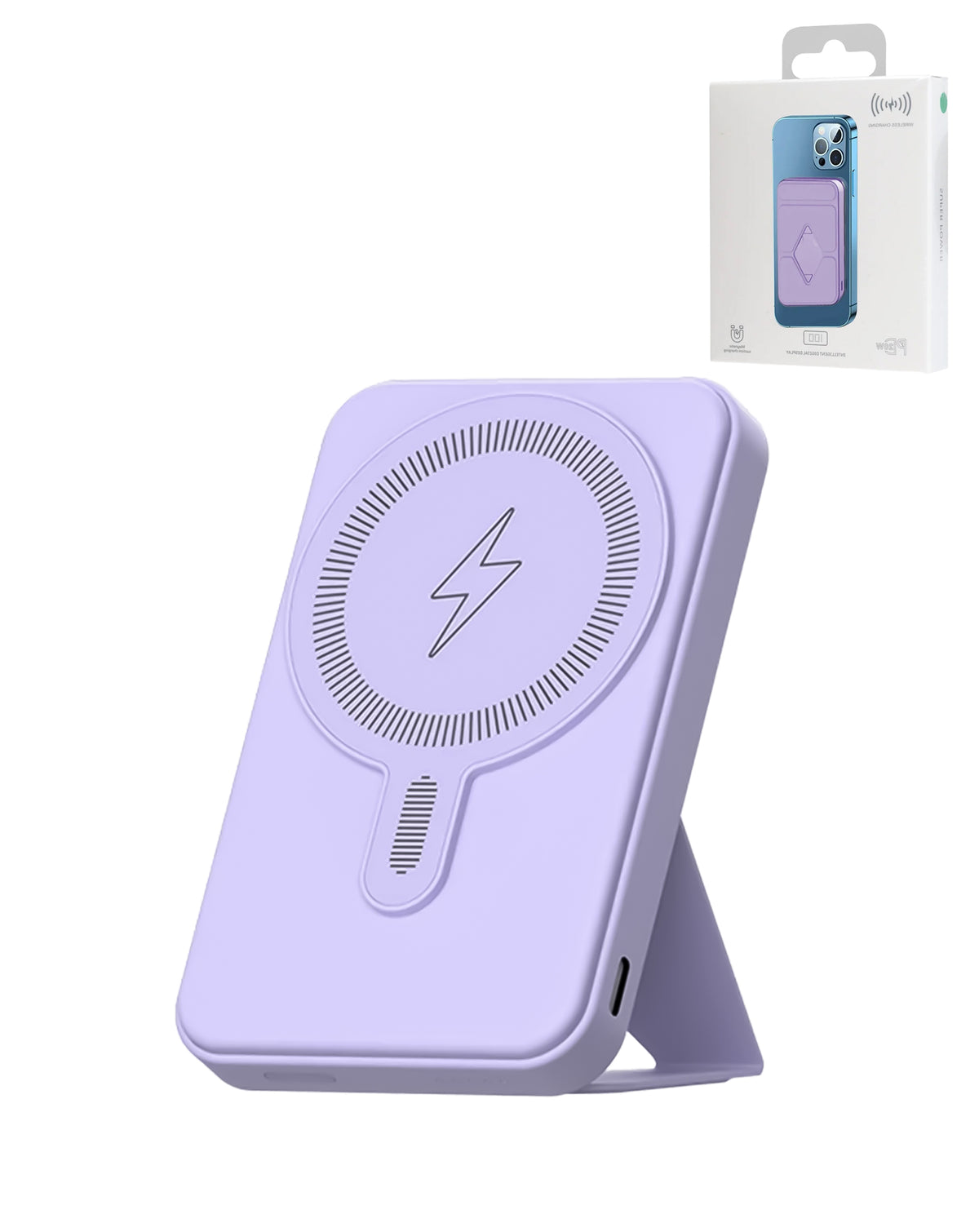 MagSafe Foldable Magnetic Power Bank 15W Wireless / 20W PD Power Bank with USB-C — Sky Blue, 10000 mAh
