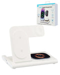 3-in-1 Wireless Charger Stand Fast Charging Station — White