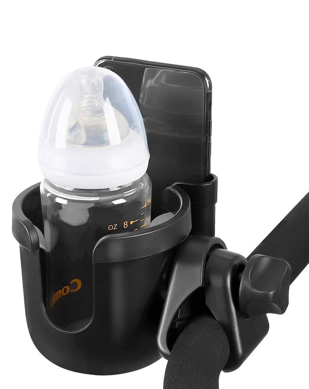 Brookstone Stroller Cup and Phone Holder — Black
