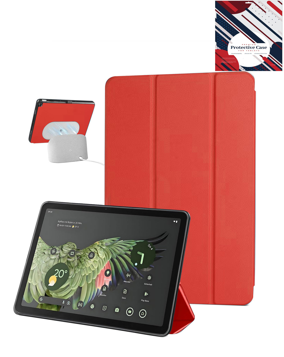 Heavy-Duty Shockproof Kickstand Case for Google Pixel — Red