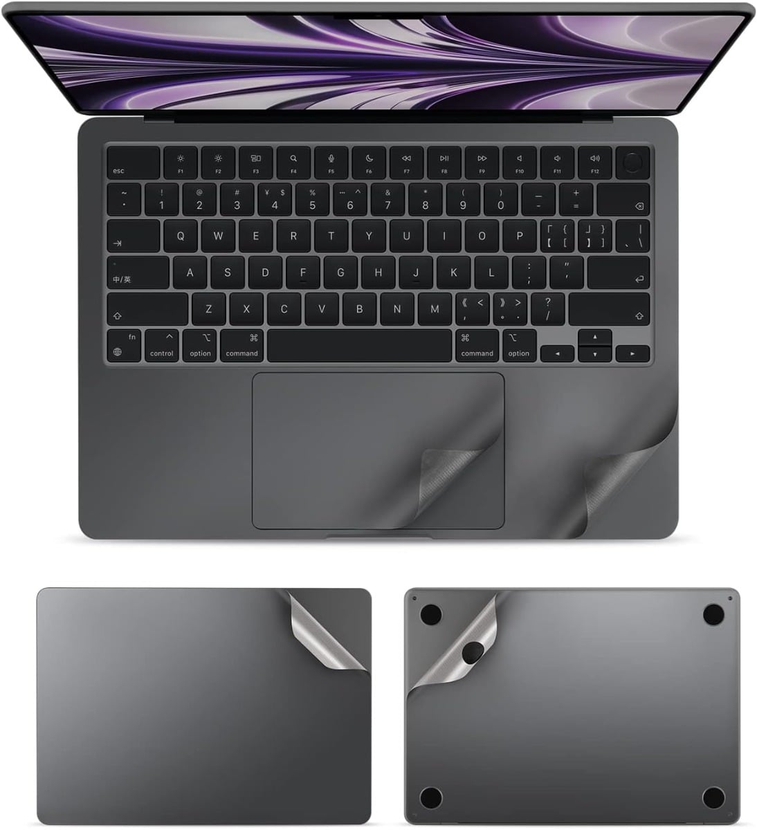 Protective Protective Film for MacBook Pro A1706 / A1708 / A1989 / A2159 — Space Gray