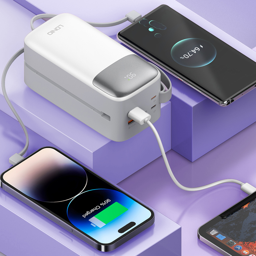 LDNIO PQ50 Power Bank with Lanyard — 50000 mAh / 22.5W