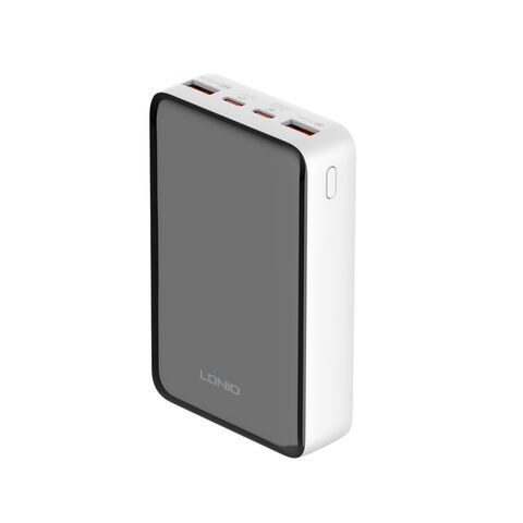 LDNIO PQ22 Power Bank with Digital Display — Black / White, 20000 mAh / 22.5W