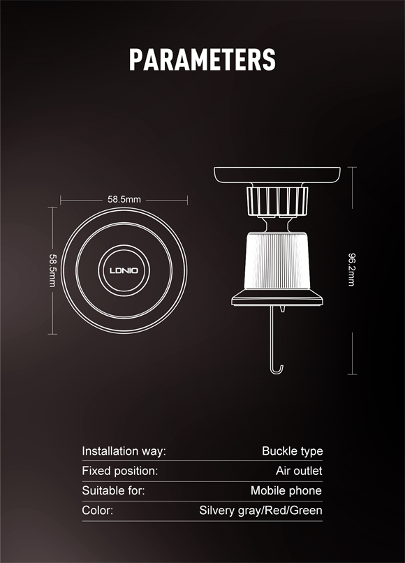 LDNIO MA22 Strong Magnetic Wireless Vent Car Holder