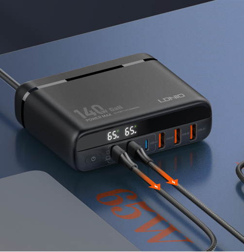 LDNIO A6140C 3x USB-C+A GaN Super Fast Desktop Charger — 140W