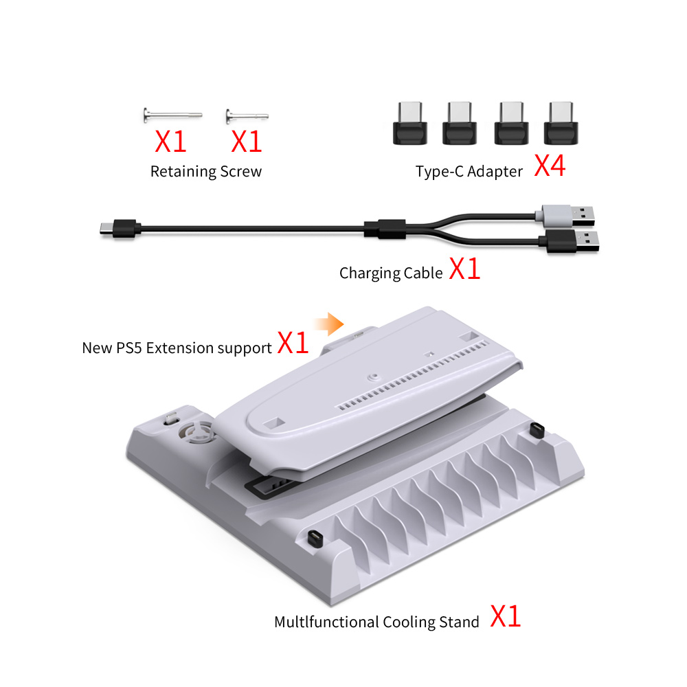 Dobe Multifunctional Cooling Charging Dock for PlayStation 5 / Slim / Pro