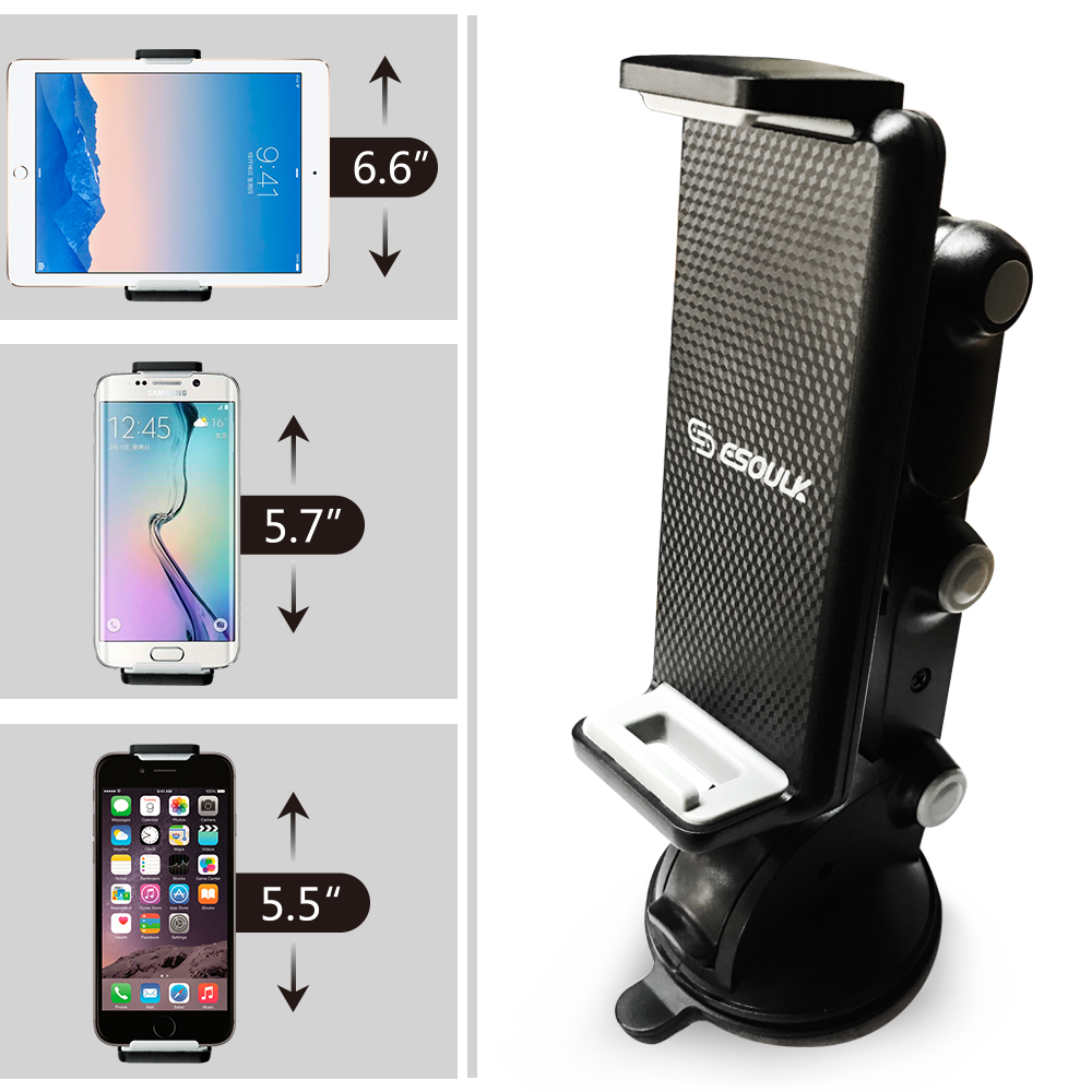 Esoulk EH11P iPad Mini & Phone Holder — Black