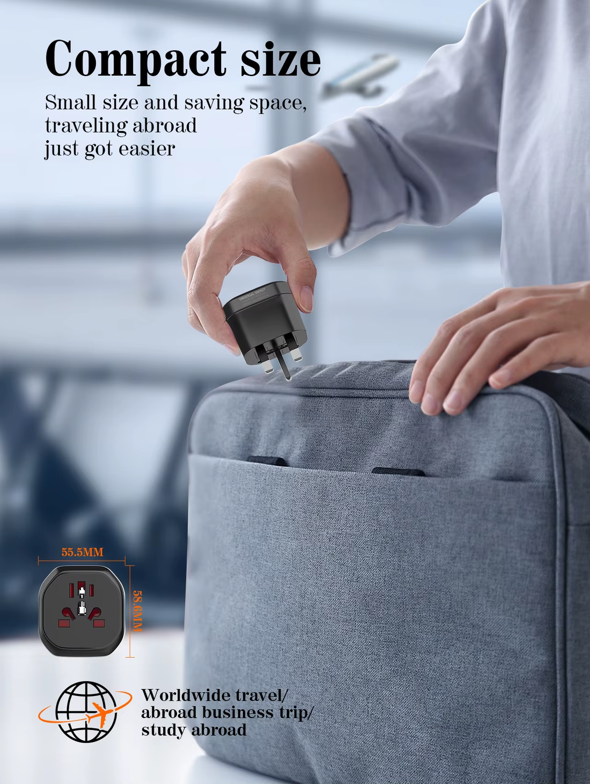 LDNIO Z7 Power Strip Travel Adapter UK to Us/eu/au