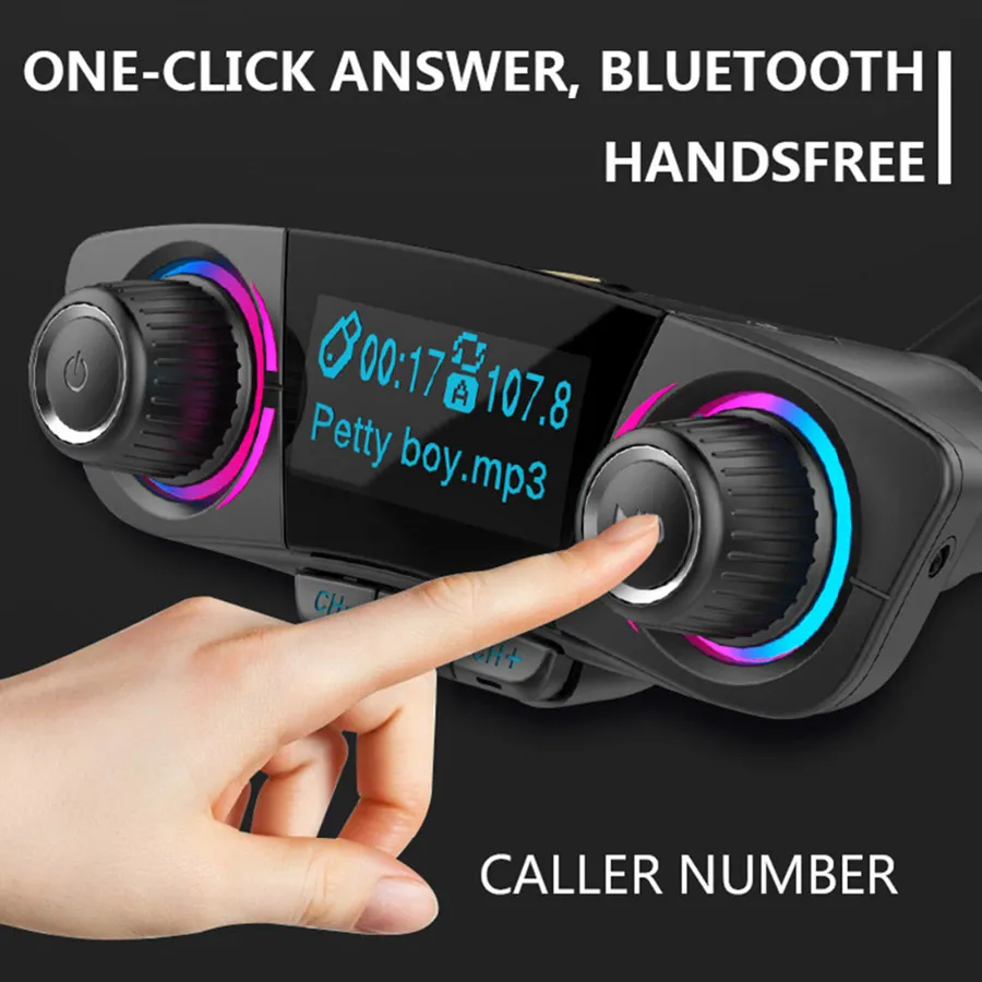 Bluetooth Car FM Transmitter MP3 Player Hands free Radio Adapter Kit USB Charger