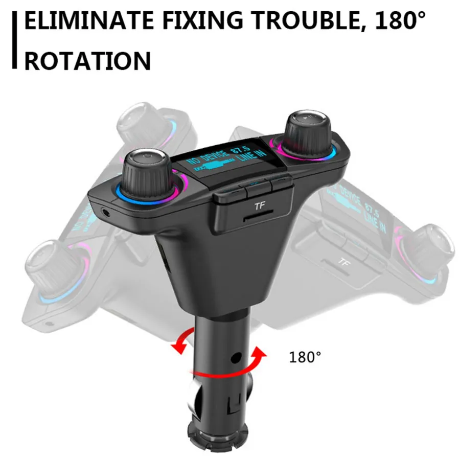 Bluetooth Car FM Transmitter MP3 Player Hands free Radio Adapter Kit USB Charger