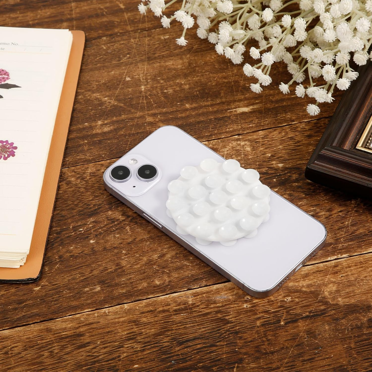 Silicone Suction Cup Phone Holder - White