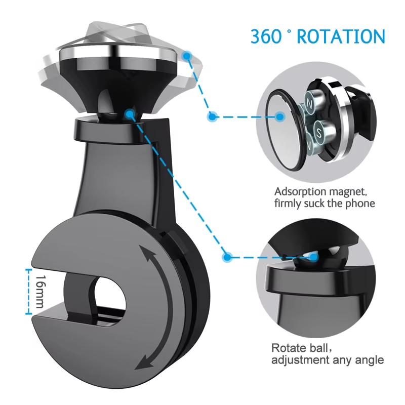 Universal 360 Rotation Magnetic Tablet / Phone Mount Holder For Backseat Headrest