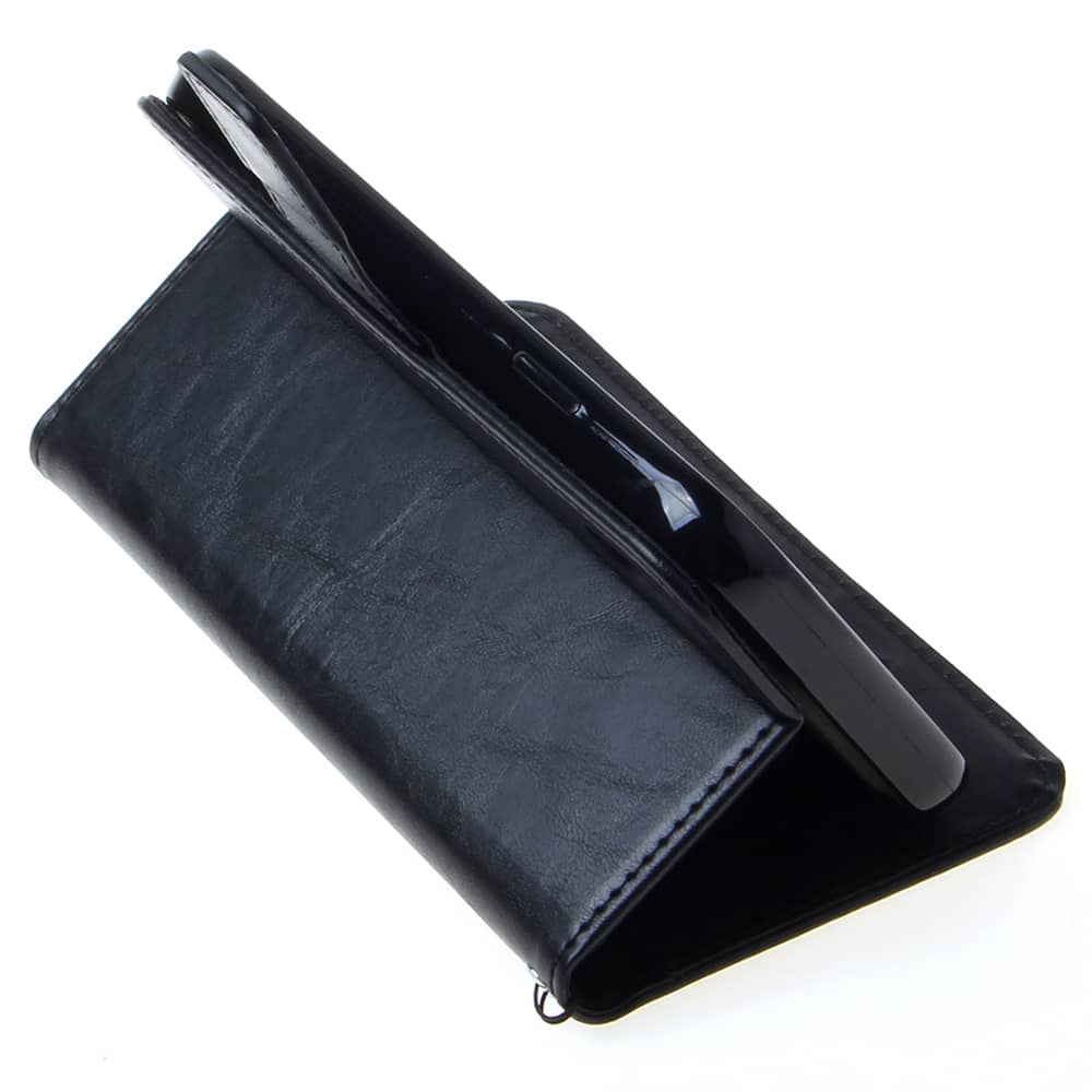 Wallet Leather Case for iPhone 12 Mini — Black