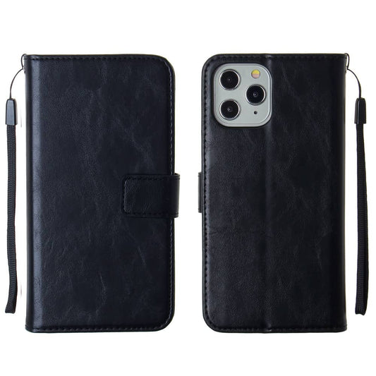 Wallet Leather Case for iPhone 12 Mini — Black