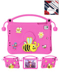 Heavy-Duty Shockproof Kickstand Kids Case for iPad 5 2017 — Hot Pink