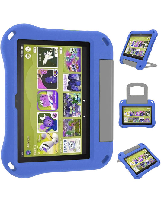 Heavy-Duty Shockproof Kickstand Case for Kindle Fire HD10 2023 — Light Blue