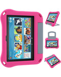 Heavy-Duty Shockproof Kickstand Case for Kindle Fire HD10 2023 — Hot Pink