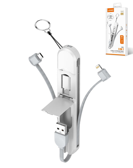 LDNIO LC130 3in1 Travel Charging Cable Set