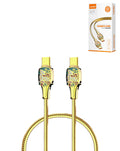 LDNIO LC881C PD 3.1 USB-C to USB-C Fast Charging Cable — Gold, 3ft, 65W