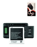 Universal Cell Phone Battery Charger with USB Output