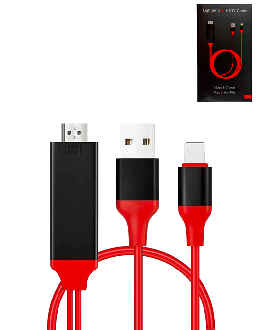 Display 2in1 Cable for HDMI & USB-A / L — Hdtv / Charging & Data, 3ft