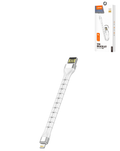 LDNIO LS50 USB-A to Lightning Non-MFI Tpe Bracelet Charging Cable — White, 0.5ft, 12W