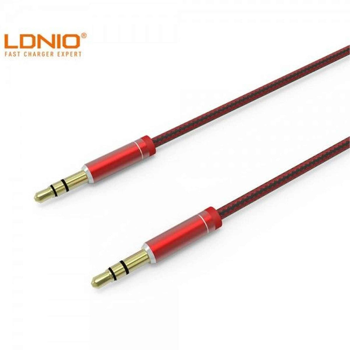 LDNIO LYS01 Aux-aux Cable — Red, 3ft
