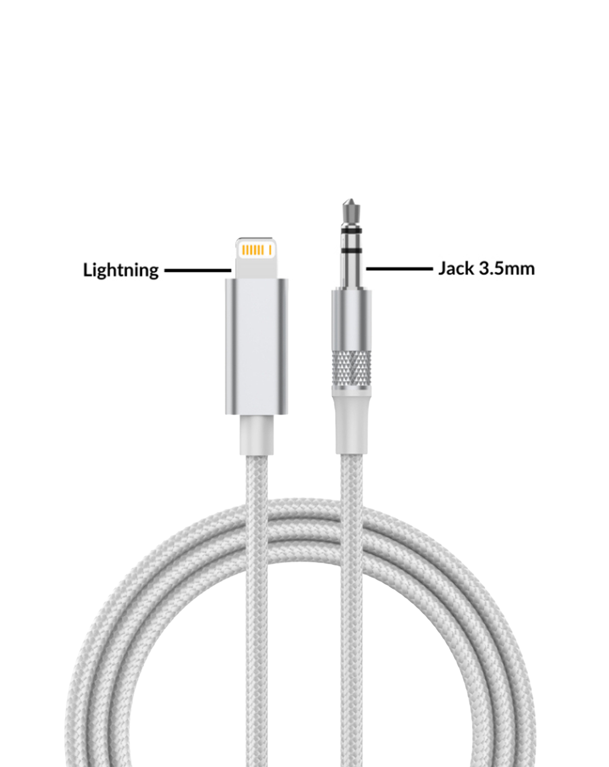 LDNIO LSY82i Lightning to AUX Audio Adapter — 6ft, White
