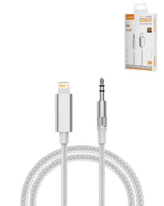 LDNIO LSY82i Lightning to AUX Audio Adapter — 6ft, White