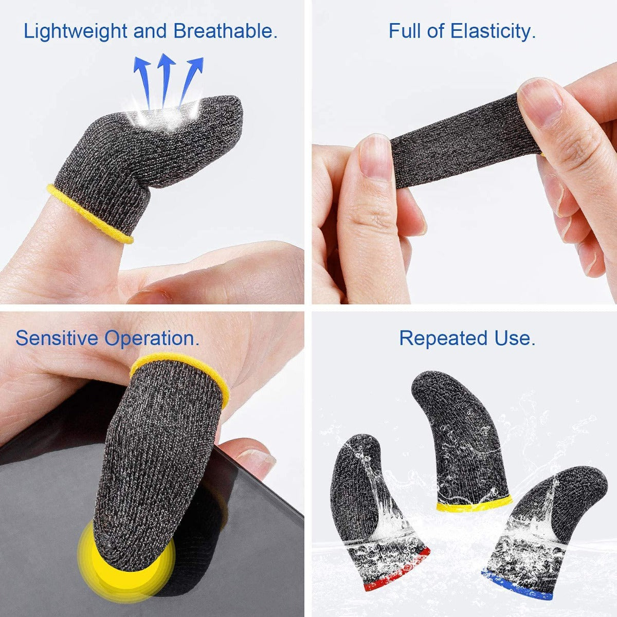 Leizun Sweat-Proof Gaming Finger Sleeves