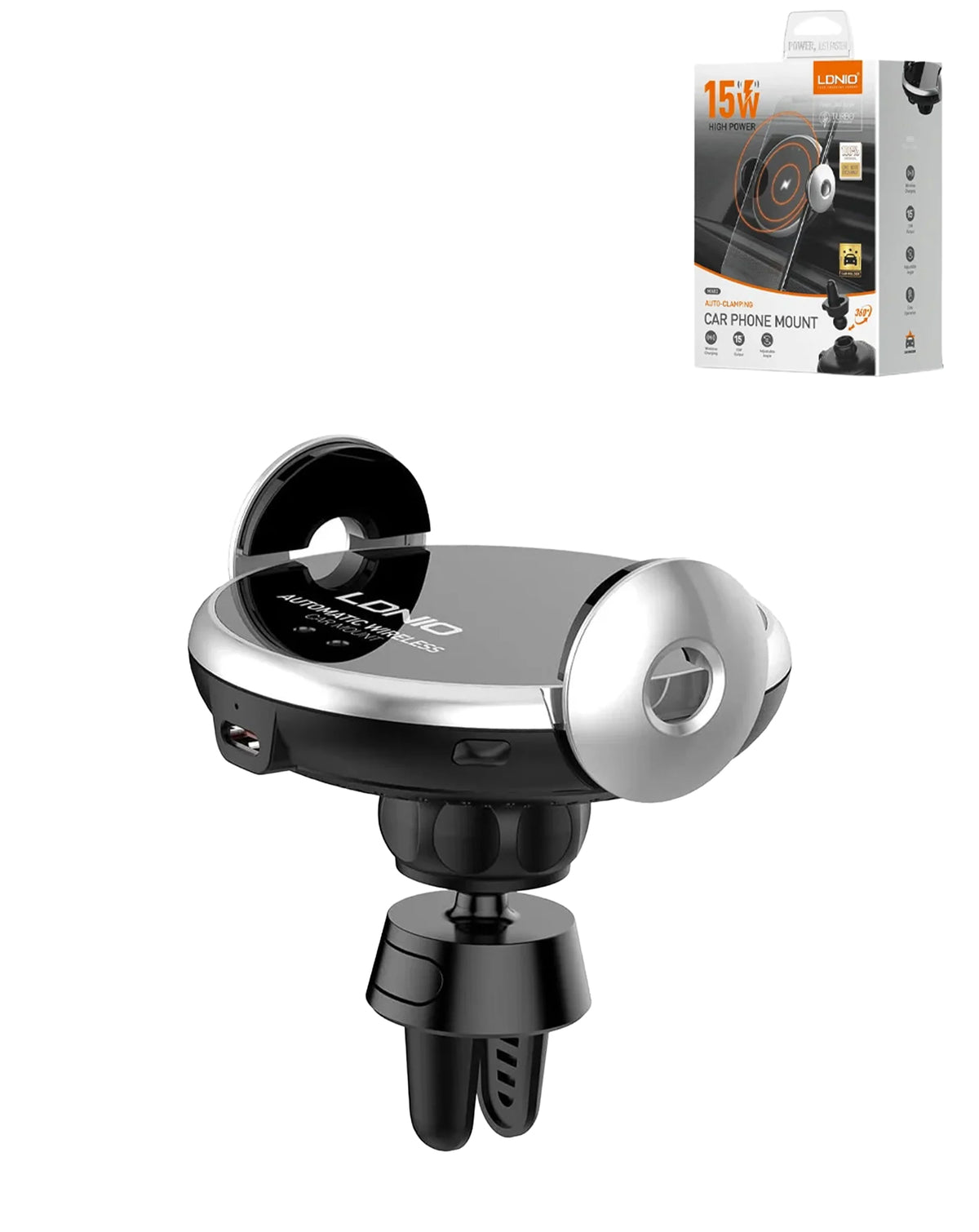 LDNIO MA02 Fast Wireless Charging Automatic Car Mount — 10W