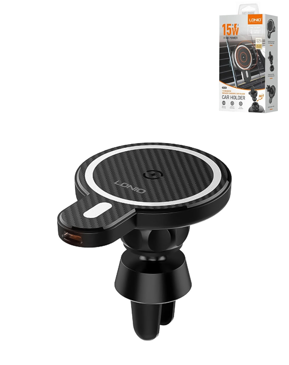 LDNIO MA20 Fast Wireless Charging Automatic Car Mount — 15W