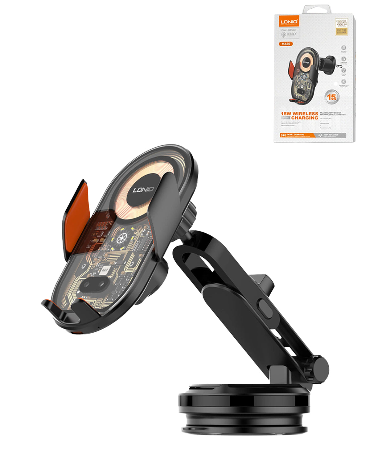 LDNIO MA30-1 Wireless Charging Car Mount — 15W