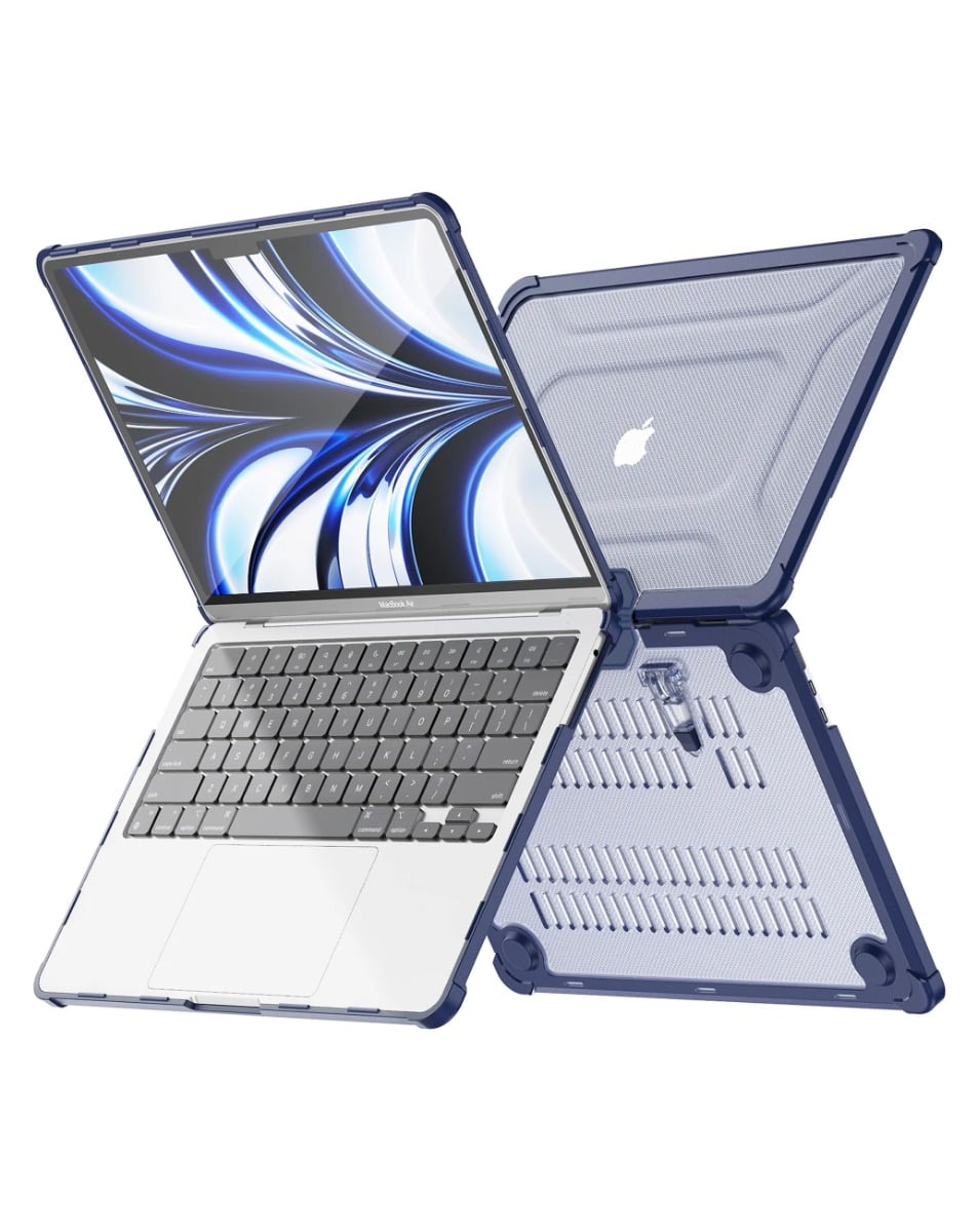 Heavy-Duty Shockproof Case for MacBook Pro 14 2021 / 2023 M1 A2442 / A2779 / M3 A2918 / A2992 — Navy Blue