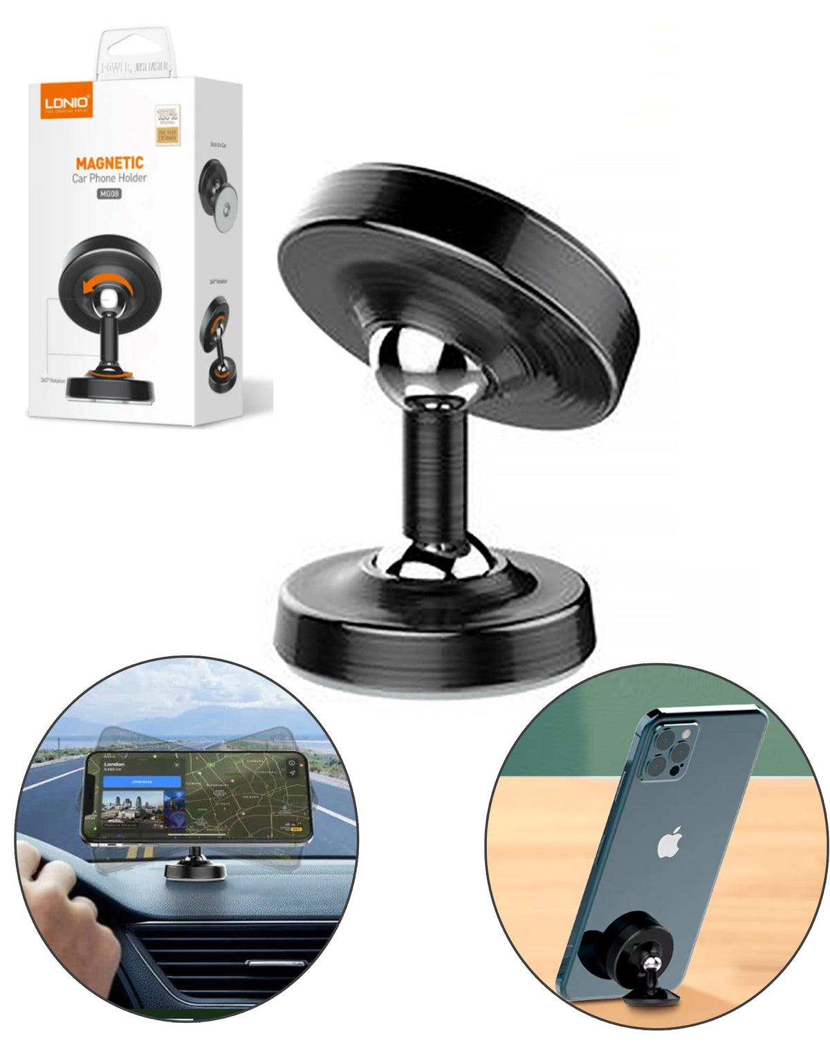 LDNIO MG08 Universal Magnet Dashboard Car Phone Holder