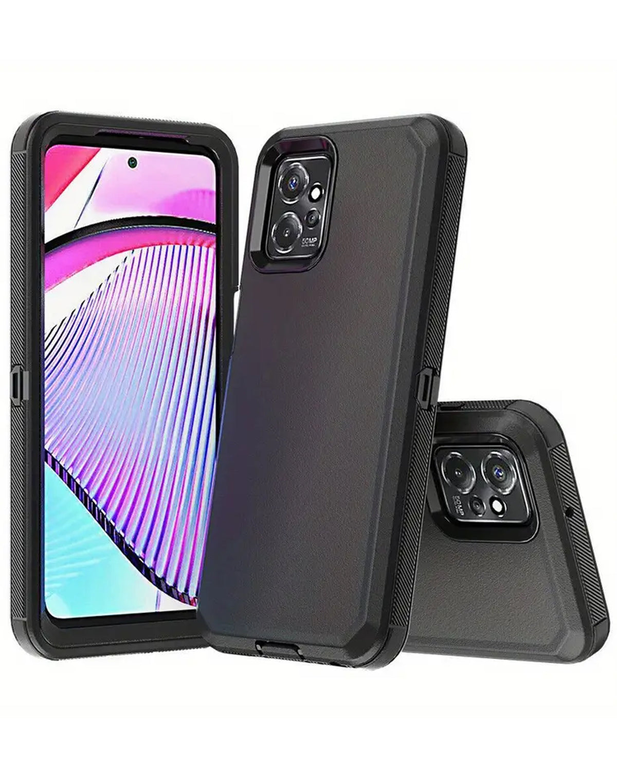 Heavy-Duty Shockproof Case for Moto G Power 5G 2025 / 2026 / Play 5G 2025 — Black
