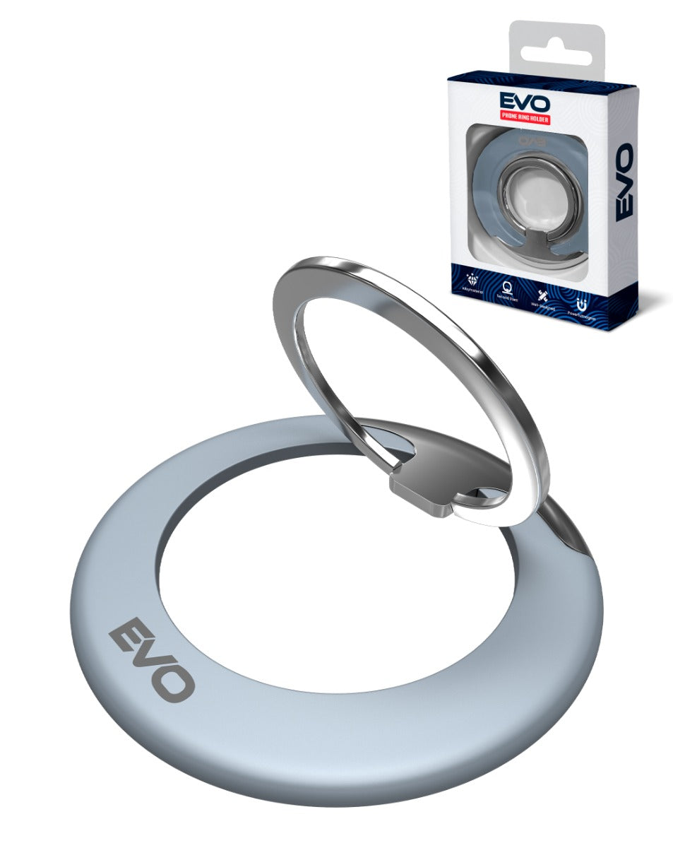 EVO PO1 Magnetic Phone Ring Compatible with Wireless Charging - Blue