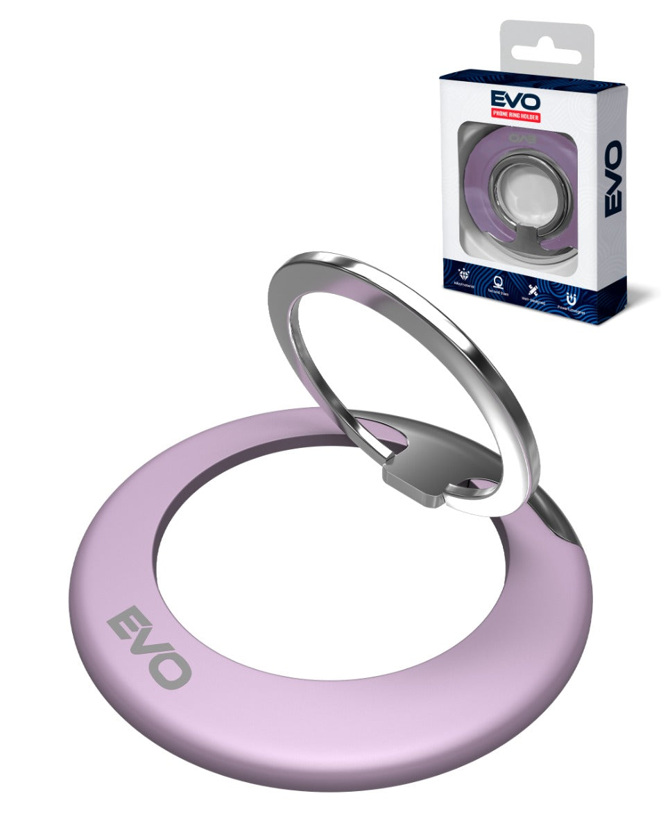 EVO PO1 Magnetic Phone Ring Compatible with Wireless Charging - Purple