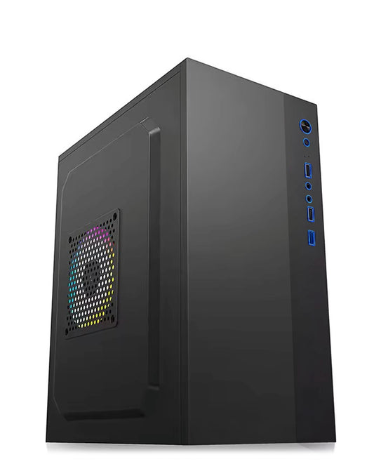 Custom Tower PC Case with Large Cooling Fan — Black, 300*165*380MM